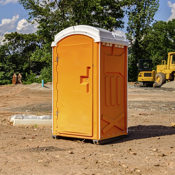 can i customize the exterior of the portable restrooms with my event logo or branding in Russellville OH